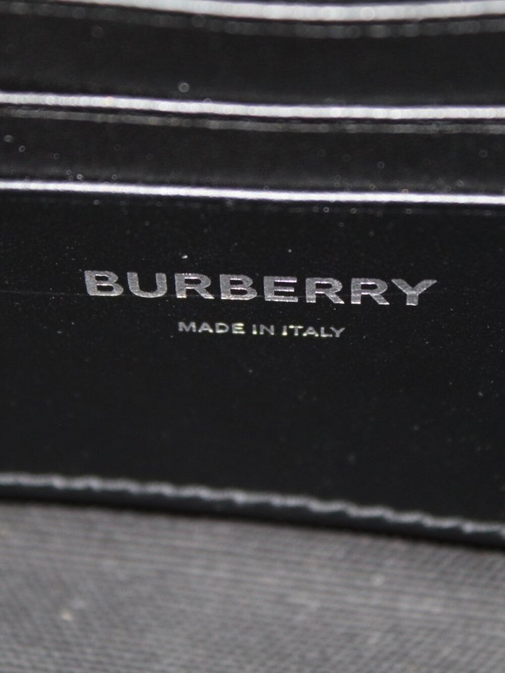 NWT Burberry Paddy Leather Crossbody Shoulder Bag Wide Strap Black Zip Top - Picture 10 of 11